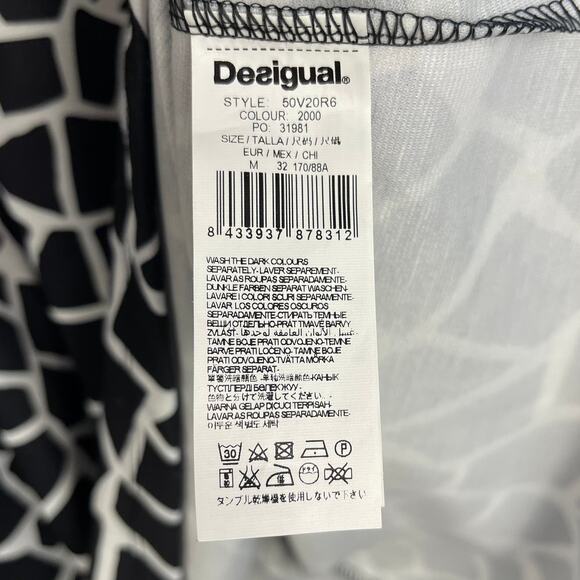 Desigual Dress Medium Sleeveless Knee Length Fit and Flare Animal Print Stretch - Picture 5 of 7